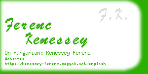 ferenc kenessey business card